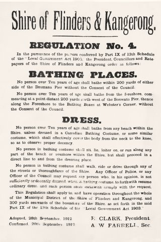 bathing regulations 1912